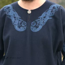 Woolen tunic with embroidery, Viking, early medieval