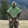 Beautiful Viking hood in green color.