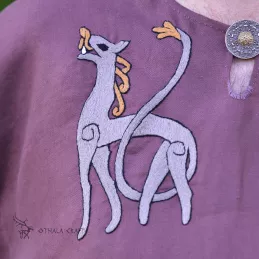 Linen tunic with embroidery, Viking, early medieval
