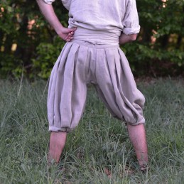 Haithabu-Hose, naturfarbenes Leinen