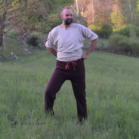 Reconstruction of trousers found in Thorsberg (Thorsbjerg Mose).