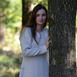 Natural linen Viking dress