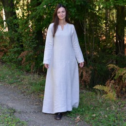 Leinenkleid, 100 % handgenäht
