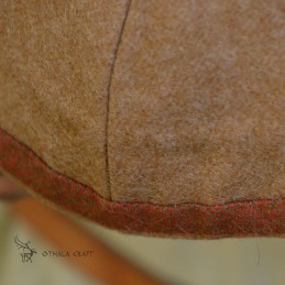 Viking Woolen hat – Beige, green and orange border