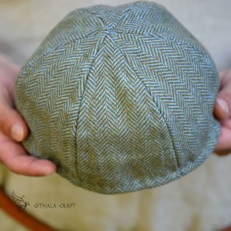 Viking Woolen hat – Green and blue herringbone