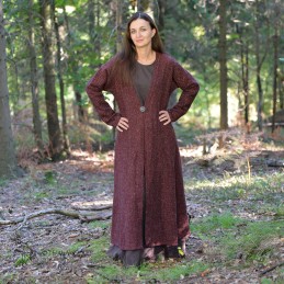 Viking lady coat in herringbone weave wool, Viking clothing, Viking, Slavic costume
