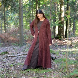 Viking lady coat in herringbone weave wool, Viking clothing, Viking, Slavic costume