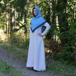 Woolen hood from Skjoldehamn - light blue - Viking Hood, Slavic clothing