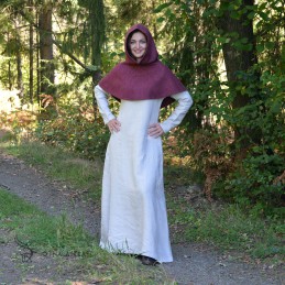 Woolen hood from Hedeby - burgundy - Viking clothing, Slavic outfit