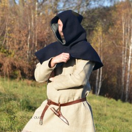 Woolen hood from Hedeby - dark blue/grey