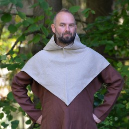 Linen hood from Skjoldehamn - natural linen - Viking clothing, Scandinavian costumes