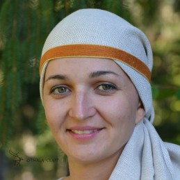 Wikinger-Seidenstirnband für Frauen – Orange