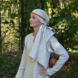 Wikinger Stirnband aus Seide – Kopfband für Frauen, gelb und orange