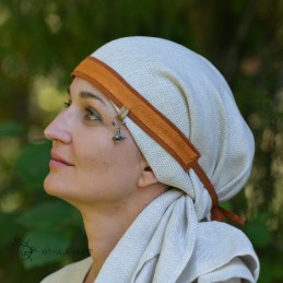 Wikinger Stirnband aus Seide – Kopfband für Frauen, dunkelorange