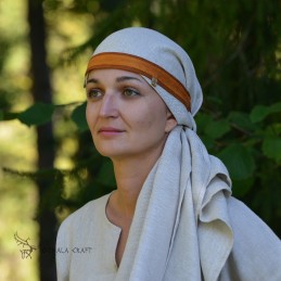 Wikinger Stirnband aus Seide – Kopfband für Frauen, dunkelorange