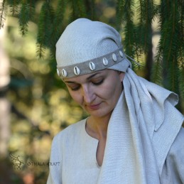 Viking age women LINEN Headband, Slavic head cover, czółko