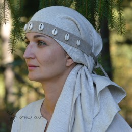Viking age women LINEN Headband, Slavic head cover, czółko