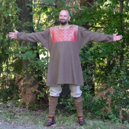 Woolen tunic with silk brocade, Vikings, early medieval