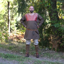 Woolen tunic with silk brocade, Vikings, early medieval
