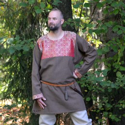 Woolen tunic with silk brocade, Vikings, early medieval