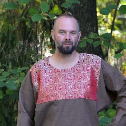 Woolen tunic with silk brocade, Vikings, early medieval