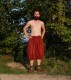 Short Rus Viking trousers from red wool