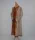Lady coat with stamp printed wool