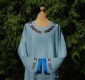 Linen tunic with embroidery in Mammen style