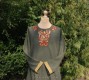 Linen tunic with brickband and embroidery from Oseberg