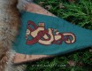 Blue triangle hat with motif from Oseberg