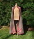Semicircle coat with embroidery