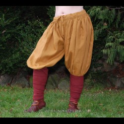 Viking trousers from linen – yellow