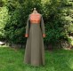 Linen dress with silk