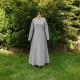Gray woolen dress – diagonal pattern