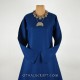 Dark blue linen Viking dress, early medieval