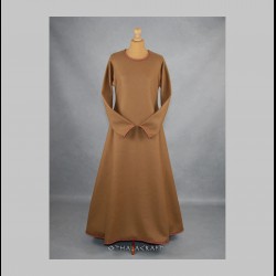 Brown woolen dress with tablet braid - Viking dress