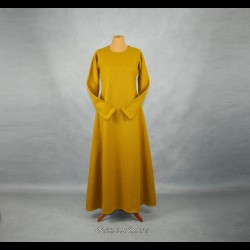 Woolen Viking dress - honey yellow