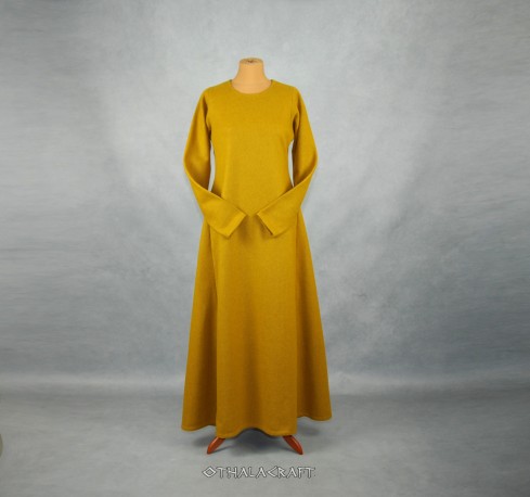 Woolen Viking dress - honey yellow
