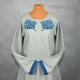Woolen Viking dress with embroidery