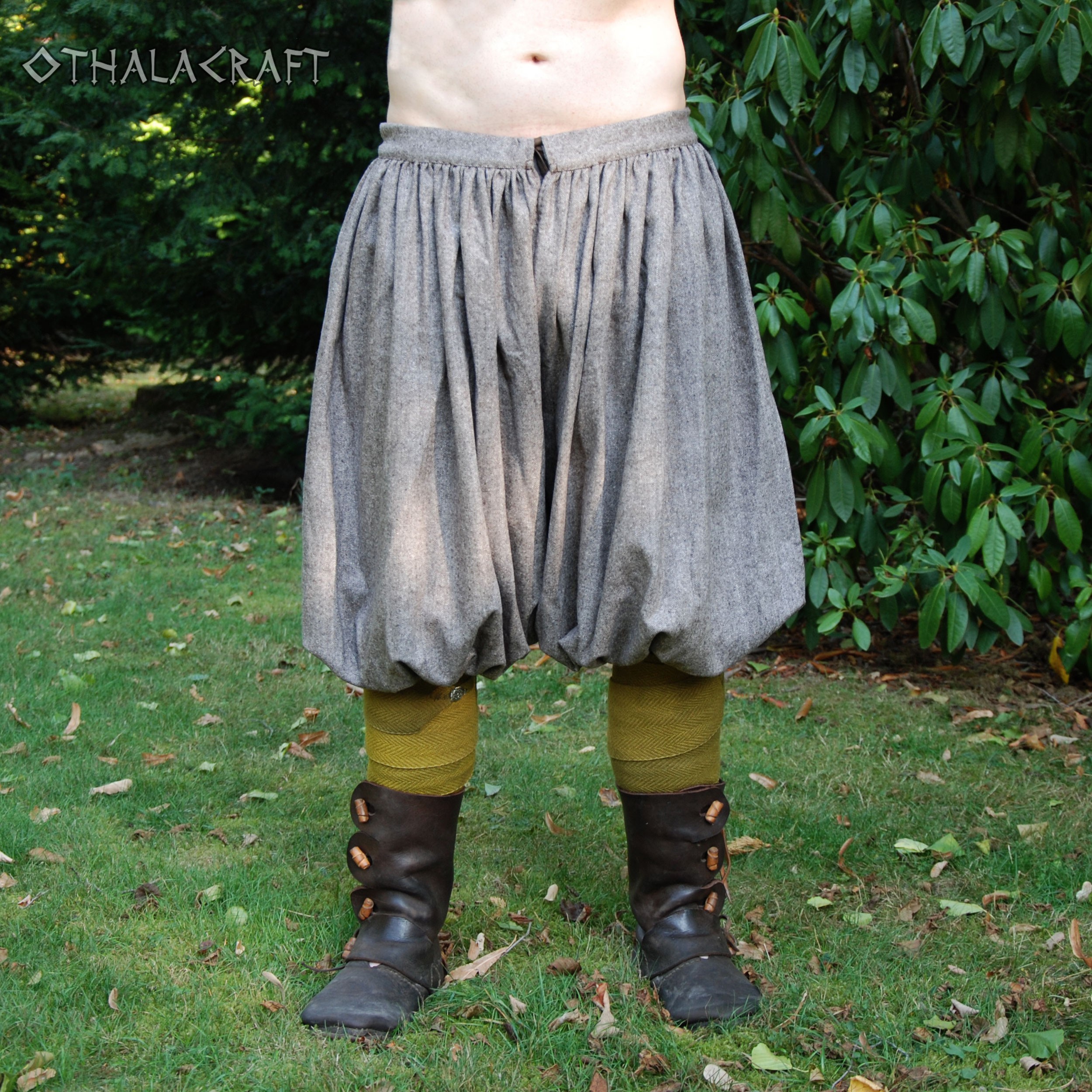 Viking trousers from light brown wool - OthalaCraft